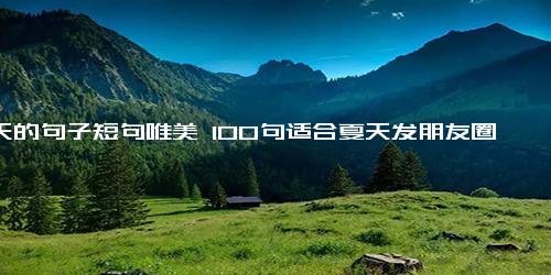 夏天的句子短句唯美 100句适合夏天发朋友圈的文案